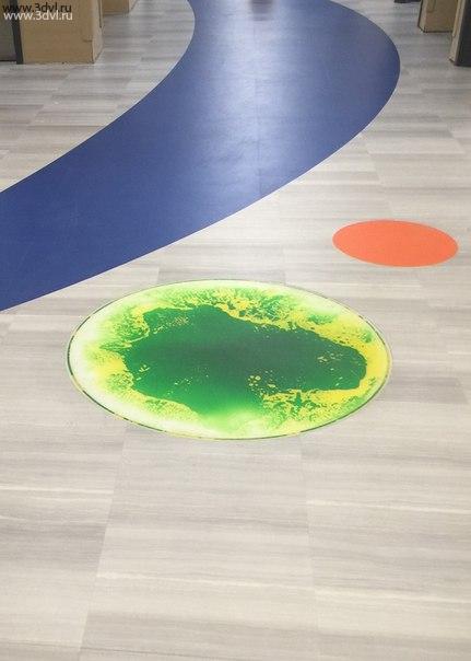 Инновационный материал с постоянно меняющимся рисунком под вашими ногами, хорошо подходит в любой интерьер, особенно в детские учреждения. www.3dvl.ru